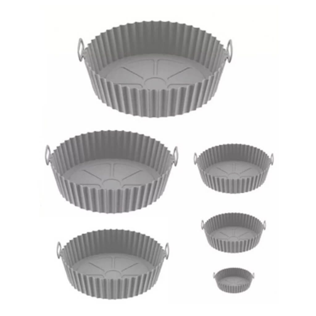 Kit com 6 Forma De Silicone Para Airfryer Antiaderente